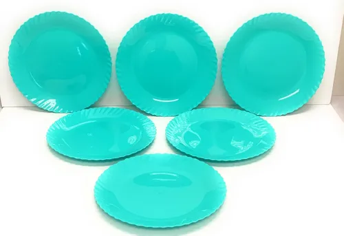 Miniatura 2 de Mintra Home Colección Curly (placa de 11.75 pulgadas, 6 unidades, verde azulado)