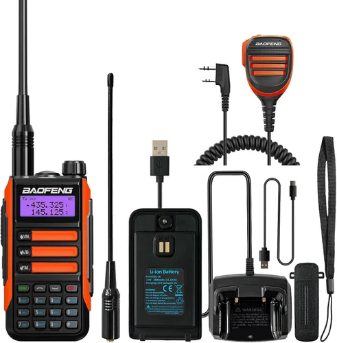 Miniatura 22 de BAOFENG Walkie Talkie UV-16R USB-C 10W con cable de programación Radio bidireccional impermeable de largo alcance de doble banda Radio portátil