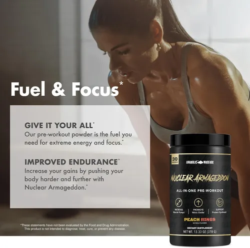 Miniatura 9 de Anabolic Warfare Nuclear Armageddon - Polvo de preentrenamiento para hombres y mujeres con L-citrulina, beta alanina en polvo y cafeína