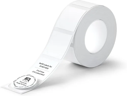 NIIMBOT Etiquetas para Impresora de Etiquetas B21/B1/B3S/K3, Adhesivos Térmicos 1.22'' x 1.22''(31x31mm), Cinta Adhesiva Impermeable y Resistente al