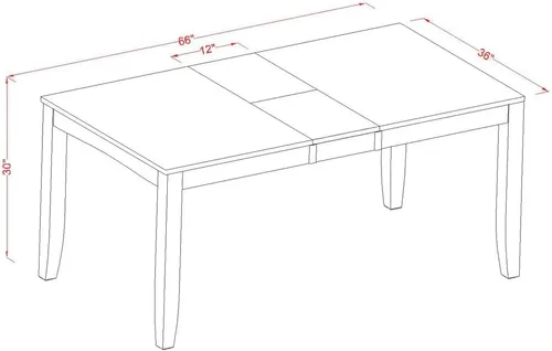 Miniatura 3 de EAST WEST FURNITURE Mesa rectangular de 4860 pulgadas y seis sillas Parson con patas de acabado capuchino y tela de lino, color marrón