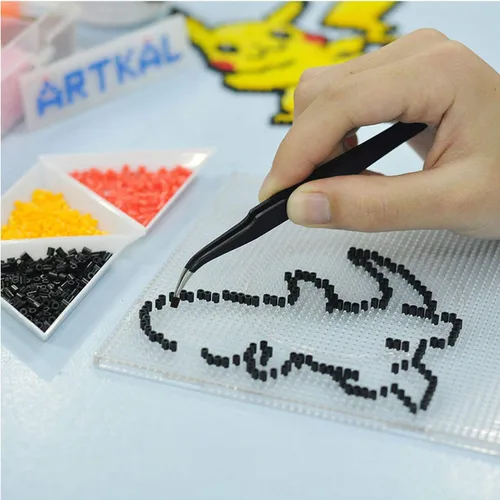 Miniatura 6 de LGEGE 1000 cuentas blancas y 1000 negras para cumpleaños y vacaciones de niños, gran regalo, proyecto de arte de píxeles, compatible con tableros