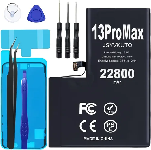 Miniatura 8 de Batería de 22800 mAh para iPhone 13 Pro, nueva batería de repuesto de 0 ciclos mejorada de mayor capacidad para iPhone 13 Pro con juego completo