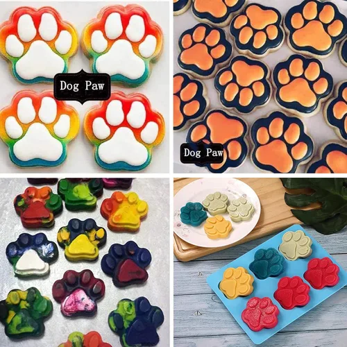 Miniatura 6 de Moldes de silicona para hielo con forma de pata de perro y hueso, moldes antiadherentes de silicona de grado alimenticio para chocolate, dulces
