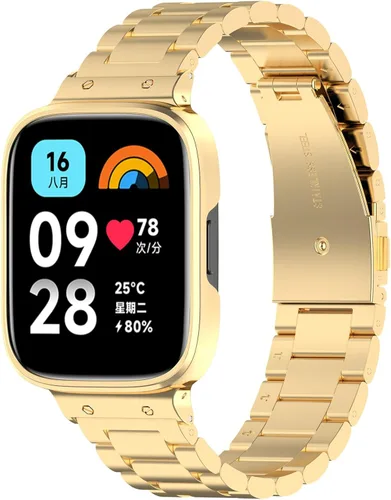 Miniatura 9 de Compatible con Redmi Watch 3 Lite/3 Active Band, bandas de metal de acero inoxidable, pulseras ajustables, accesorios de reloj inteligente