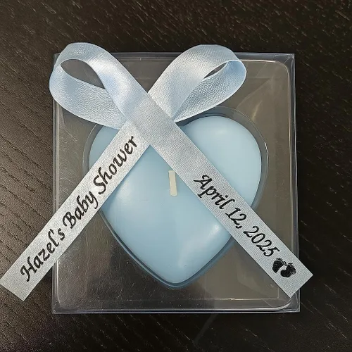 Miniatura 2 de Cintas personalizadas para nupcial shower, boda, favores de fiesta o baby showers - Cinta cortada personalizada con nombre, 50, 100 opcional, lazos