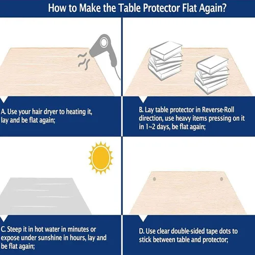 Miniatura 4 de Protector de mesa de comedor impermeable de PVC, almohadillas protectoras de plástico antideslizante, cubierta de mantel de vinilo para cocina
