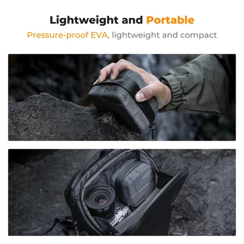 Miniatura 5 de K&F CONCEPT Estuche para Filtros de Lente 10 en 1, Funda de Filtro de Cámara de Cáscara Dura Hasta 82mm con Correa de Mano, Billetera