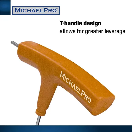 Miniatura 3 de MichaelPro MP001044 - Juego de llaves Allen de extremo de bola con mango en T de 8 piezas, juego de llaves hexagonales métricas