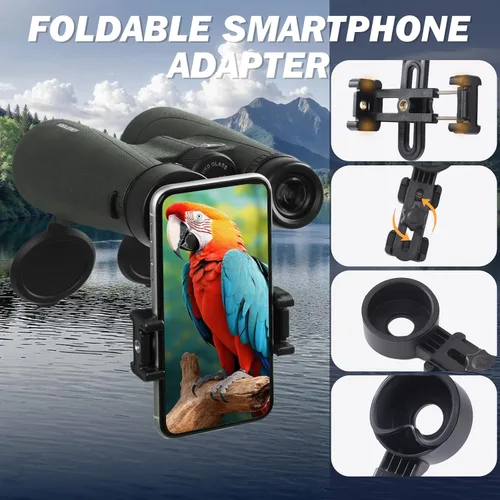Miniatura 4 de Prismáticos UHD de 15 x 52 para adultos de alta potencia con adaptador de teléfono, estuche bino, correas de liberación rápida, paño de limpieza