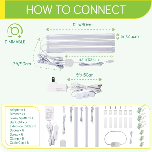 Miniatura 4 de Barra de luz LED para debajo del gabinete, luz de barra de 12 pulgadas para encimera de cocina, pantalla de colección, iluminación de acento