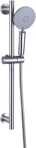 Miniatura 9 de Barra de diapositiva de ducha con tres funciones de masaje de mano cabezal de ducha ajustable SUS 304 acero inoxidable pulido D500011C Cromado