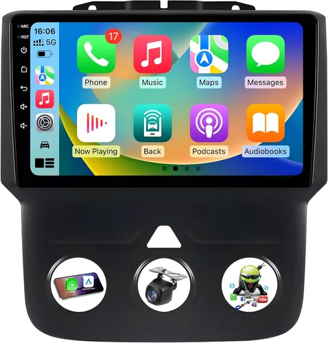 4G RAM+64G ROM Andriod 13 Radio de coche para Dodge Ram 1500 2500 2013-2018: 9 pulgadas 1280 * 800 HD IPS pantalla táctil estéreo actualización