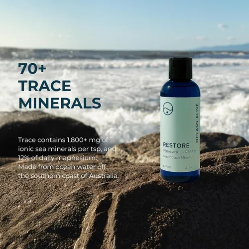 Miniatura 7 de Restore - Rebalance + Repair Liquid Drops – Solución mineral de traza iónica para hidratación, electrolitos y suplementos minerales, oligoelementos