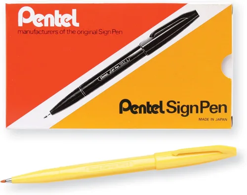 Miniatura 50 de Pentel S52012 - Rotulador de punta fina, punta de bala, 0.028 in, surtido, 12