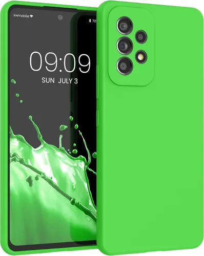 Miniatura 124 de kwmobile Funda Compatible con Samsung Galaxy A14 5G - Funda de teléfono de TPU y silicona con acabado suave - Verde Lima