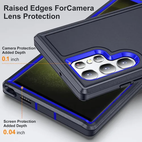 Miniatura 4 de BaHaHoues Funda para Samsung Galaxy S23+ Plus con soporte integrado, a prueba de golpes y caídas de grado militar para Galaxy S23 Plus (rojo/negro)