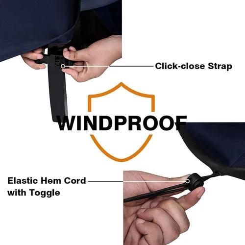Miniatura 4 de Vailge Fundas para sillas de patio, fundas para asiento profundo de salón, resistentes e impermeables, fundas para muebles de patio al aire libre