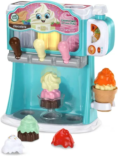 Miniatura 3 de LeapFrog Count and Swirl - Juego para hacer helados para niños a partir de 2 años, color azul