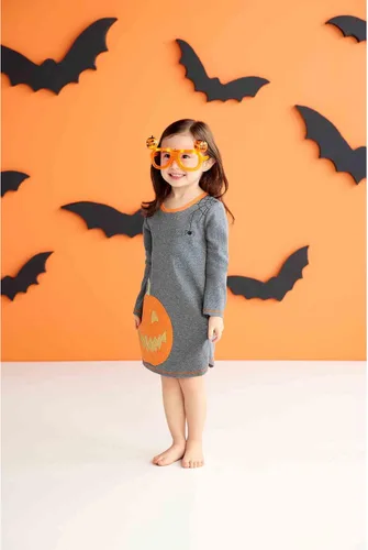 Miniatura 3 de Mud Pie Vestido de camiseta de Halloween para niña de talla única para bebé