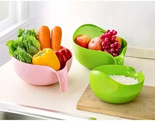 Miniatura 2 de Filtro de lavado de arroz, colador, colador, colador, fruta, verduras, cuenco, escurridor, herramientas de limpieza, kit de cocina para el hogar