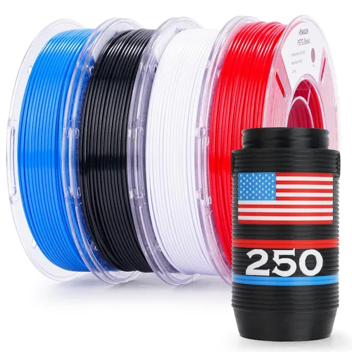Miniatura 28 de AMOLEN Paquete de filamento PLA de seda para impresora 3D de 4.4 lbs, paquete de ácido poliláctico de doble color de 0.069 in, filamento PLA