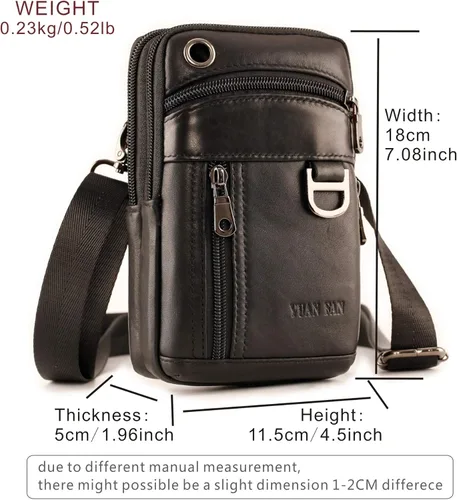 Miniatura 3 de Funda de cuero de alta calidad para teléfono, paquete de cintura unisex para cigarrillos, funda de cinturón con clip vertical, estuche de transporte