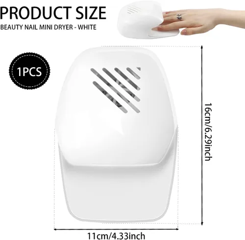 Miniatura 2 de Secador de uñas portátil, secado rápido, esmalte de uñas regular, soplador de aire, secadora de uñas, máquina de esmalte de uñas, secador