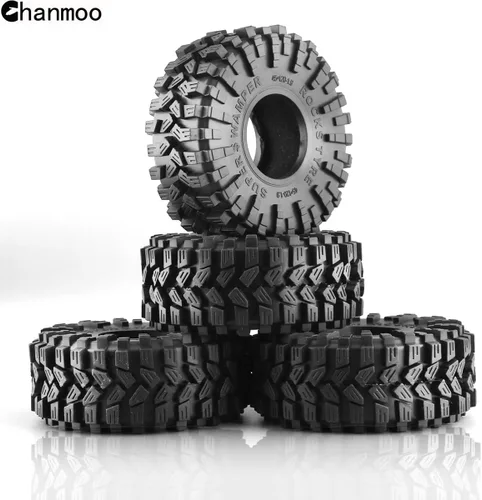 Miniatura 5 de 1.9 RC Crawler Neumáticos de 4.724 in con inserto de espuma de goma blanda escala 1/10 neumáticos para Traxxas TRX4 Axial SCX10 SCX10 II RC4WD D90