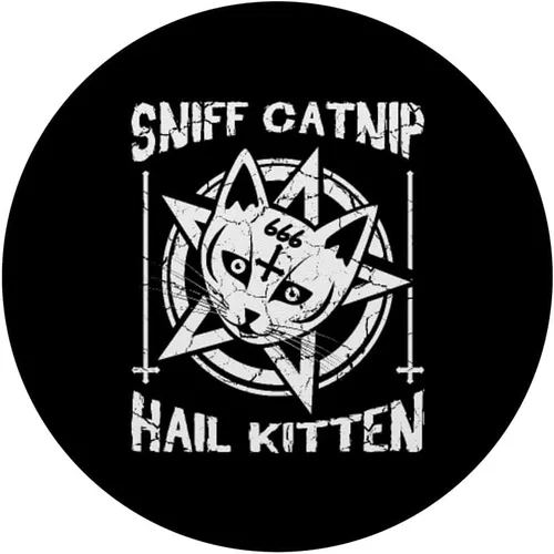 Miniatura 3 de Sniff Catnip Hail Kitten Death Metal Cat Satan Rock Music PopSockets intercambiables PopGrip