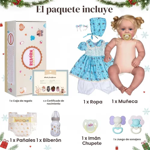 Miniatura 6 de JIZHI Muñecas de Bebé Reborn Realistas - Muñecas de Bebé Recién Nacido Realistas de 18 Pulgadas Niña Rubia Hechas a Mano Muñecas de Niños Pequeños