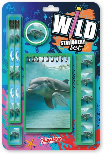 Miniatura 20 de Deluxebase Wild Stationery Set - Tigre blanco de animales de papelería con 2 lápices, borrador, sacapuntas, regla y lindo cuaderno. Suministros