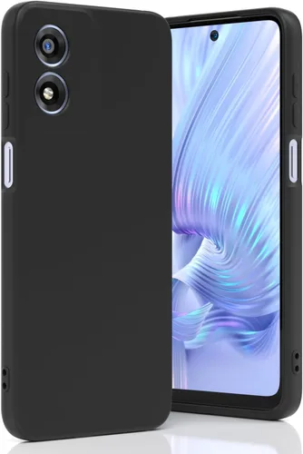Funda para Moto G Play 2024 4G, silicona líquida, delgada, suave, TPU, protección de cuerpo completo, a prueba de golpes, para G Play 2024 4G (negro)