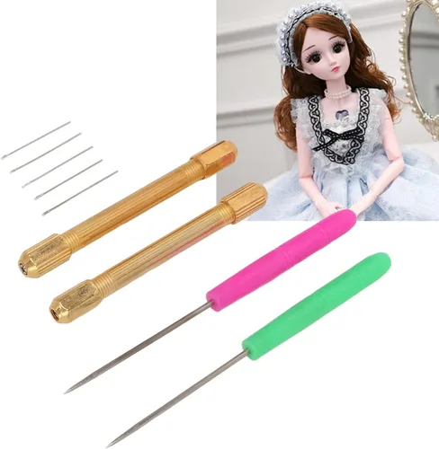 Miniatura 3 de 10 Herramienta de enraizamiento de pelo de muñeca, herramienta de peluca de pelo de muñeca, soporte de metal resistente herramienta de fabricación