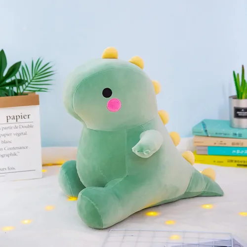 Miniatura 7 de DUANMUL Lindos juguetes de peluche de dinosaurio gordo, muñecos de peluche suaves, peluches de dinosaurio, lindos regalos de cumpleaños para niños
