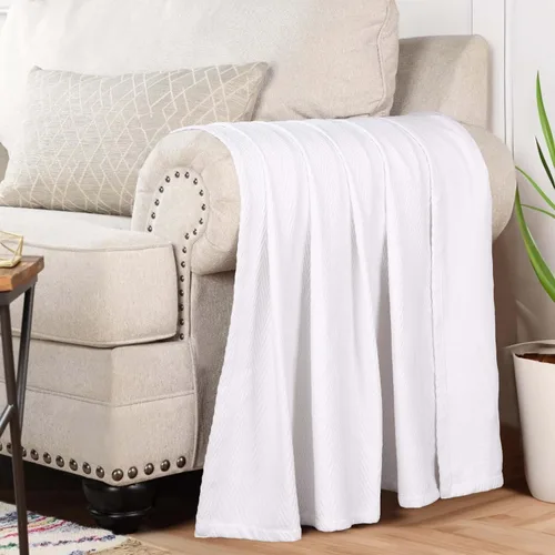 Miniatura 12 de Superior Metro - Manta de algodón para todas las estaciones, manta tejida para sofá, cama, ropa de cama, casa de campo, artículos esenciales