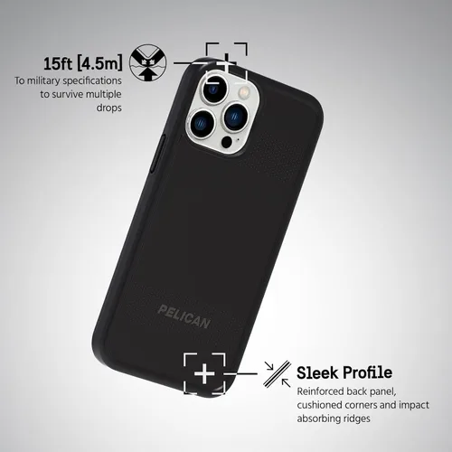 Miniatura 6 de Pelican Protector Series - Funda para iPhone 13 Pro, compatible con MAGSAFE. Compatible con accesorios y cargadores MAGSAFE. Protección contra