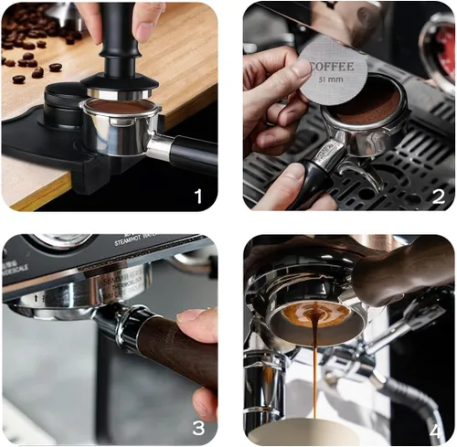 Miniatura 7 de Pantalla de disco de 2.008 in reutilizable para portafiltros de espresso, 0.067 in de grosor 150μm 316 de acero inoxidable filtro de pantalla