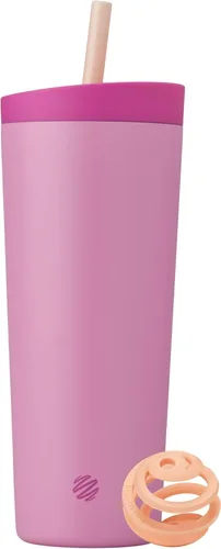 Miniatura 10 de BlenderBottle - Vaso agitador aislante de acero inoxidable 2 en 1, tapa hermética Swig, popote, BlenderBall, sin BPA, para batidos de proteínas