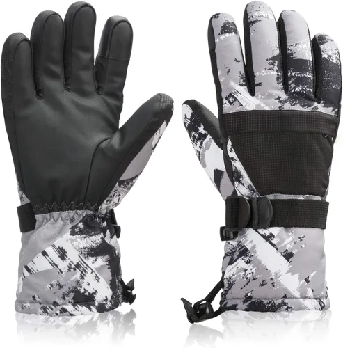 BOSONER Guantes de esquí y snowboard, guantes cálidos impermeables de invierno, guantes de nieve para clima frío para hombres, mujeres, niños,