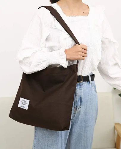 Miniatura 122 de Covelin - Bolsa de hombro informal de lona para mujer, estilo bohemio y retro, bolsa de mano, bolso cruzado, tamaño grande