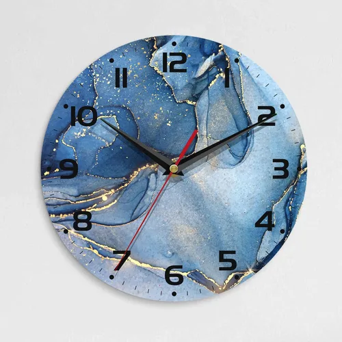 Miniatura 10 de Reloj de pared, 10 pulgadas, silencioso, sin tictac, decoración de cocina para el hogar, funciona con pilas, para baño, dormitorio, sala de estar