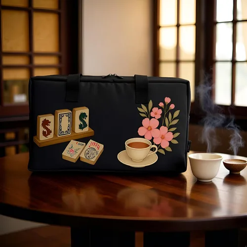 Miniatura 8 de Set completo de Mahjong americano de DEALZOOMS, juego completo con 166 azulejos de Mahjong, estantes de Mahjong con empujadores, instrucciones