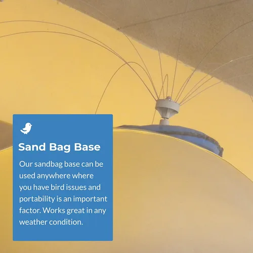 Miniatura 3 de Bird Barrier Base de barco para bolsa de arena, para usar con patas largas Daddi, portátil y fácil de mover, mantén a los pájaros lejos de tu barco