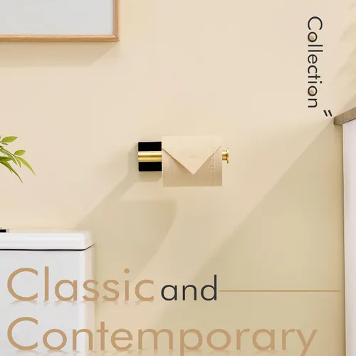 Miniatura 12 de KOKOSIRI Soporte de papel higiénico Portarrollos de papel higiénico Soporte para mega rollos Dispensador de papel higiénico para cocina y baño Negro