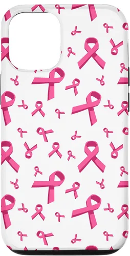Miniatura 27 de iPhone 13 patrón de cinta rosa concientización del cáncer de mama mujeres caso de apoyo