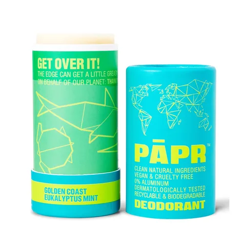 Miniatura 14 de PAPR-Desodorante natural en embalaje de papel sostenible sin residuos, desodorante vegano para hombres y mujeres, sin fragancia artificial, aluminio