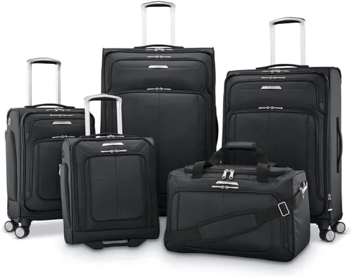 Miniatura 5 de Samsonite Solyte DLX Softside - Equipaje extensible con ruedas giratorias, Negro (Midnight black)), 123569-1548