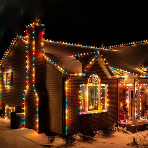 Miniatura 7 de C7 Luces de Navidad para Exteriores 25 Pies Luces de Cadena LED de Navidad con 27 Bombillas LED Multicolor (2 de Repuesto), Luces de Cadena