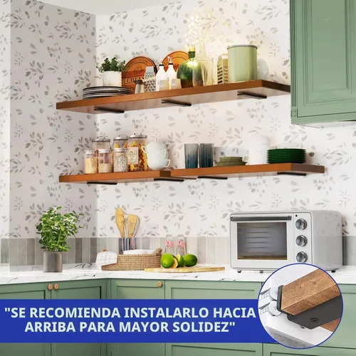 Miniatura 2 de Goovilla Soporte de estante, soportes flotantes resistentes de 6 pulgadas de largo, paquete de 6 soportes para estantes, soportes de soporte